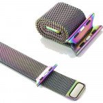 Wholesale Premium Color Stainless Steel Magnetic Milanese Loop Strap Wristband for Apple Watch Series 9/8/7/6/5/4/3/2/1/SE - 41MM/40MM/38MM (Rainbow)